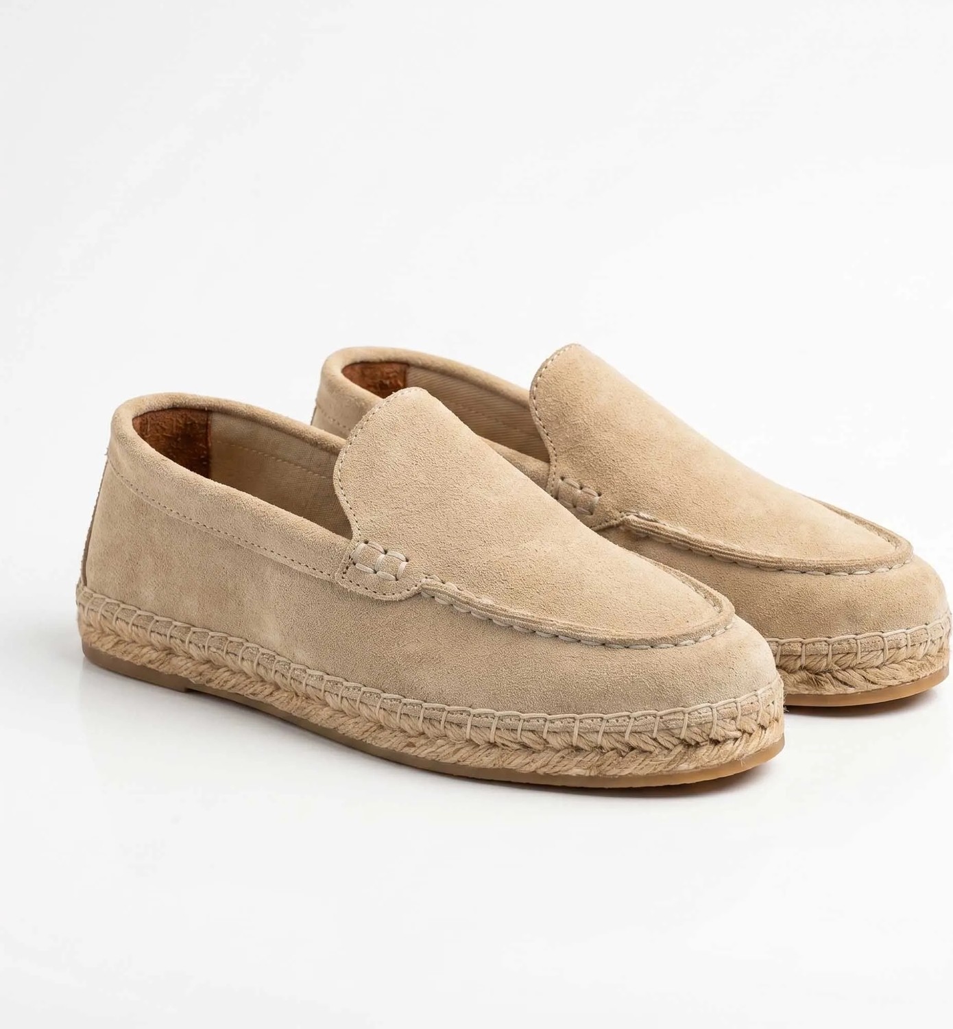 Siba Shoes Ruby Süet Deri Bej Kadın Espadril