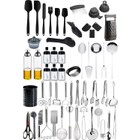 Slikon Kaşık Bıçak Spatula Seti ve Pratik Mutfak Gereçleri Servis Seti Büyük Çeyiz Seti Kepçe Seti