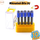 Mıknatıslı Bits Uç 10 Adet Ph2 65 mm Renkli Vida Tutucu Sökme Yıldız Matkap Vidalama Ucu S2 Çeliği