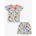 Girls & Boys Erkek Bebek Pijama Takımı Orman Temalı Hayvancık Desenli 9 Ay-3 Yaş, Gri Melanj