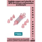 Premium Bpa Free Pratik Kolay Temizlenir Plastik Mutfak Hamur Kek Pasta Süsleme 7 Uçlu Krema Pompası