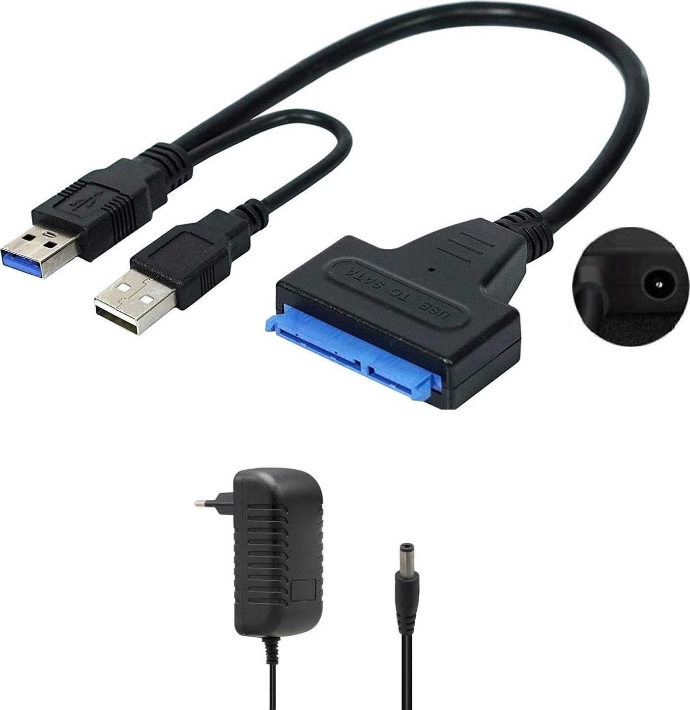 Die Grup USB 3.0 2.5 3.5 Inç Sata SSD HDD Hard Disk Çevirici Dönüştürücü + Adaptör