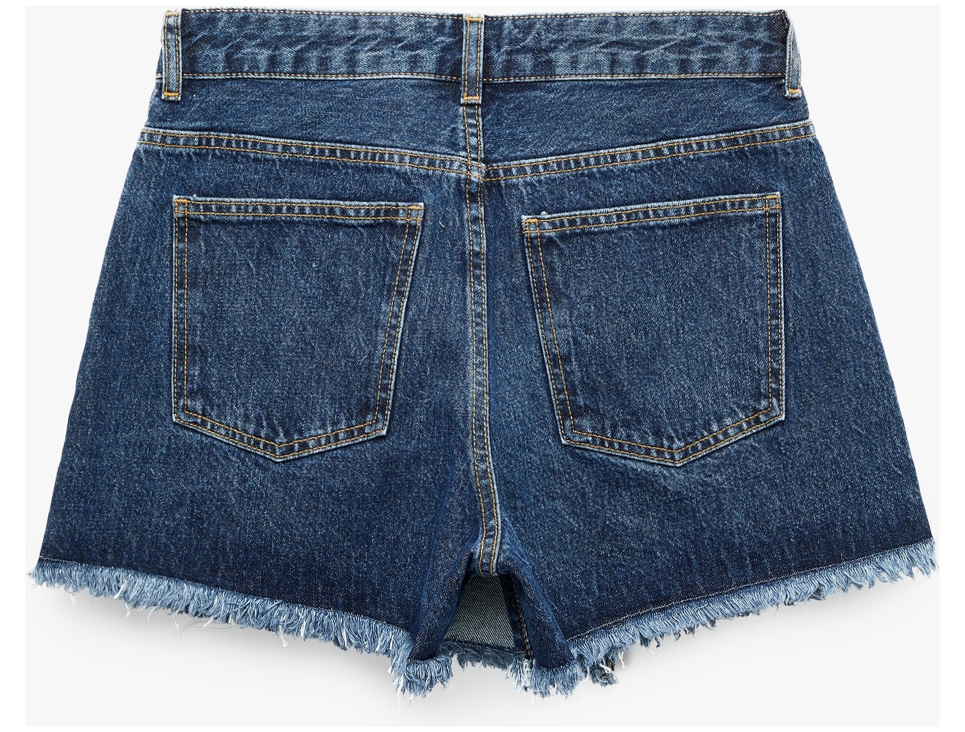 Koton Asimetrik Kesim Düğmeli Rahat Kalıp Pamuklu Denim Mini Şort Etek görsel 2