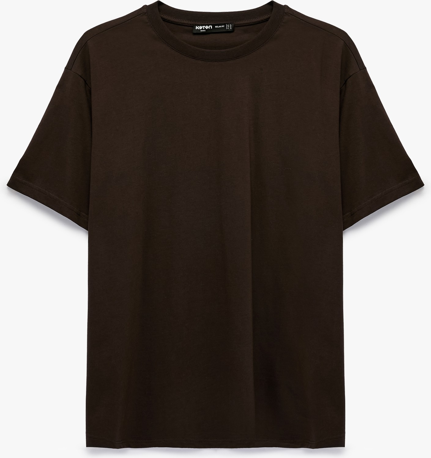 Koton Pamuklu Bisiklet Yaka Kısa Kollu Basic Oversize Tişört