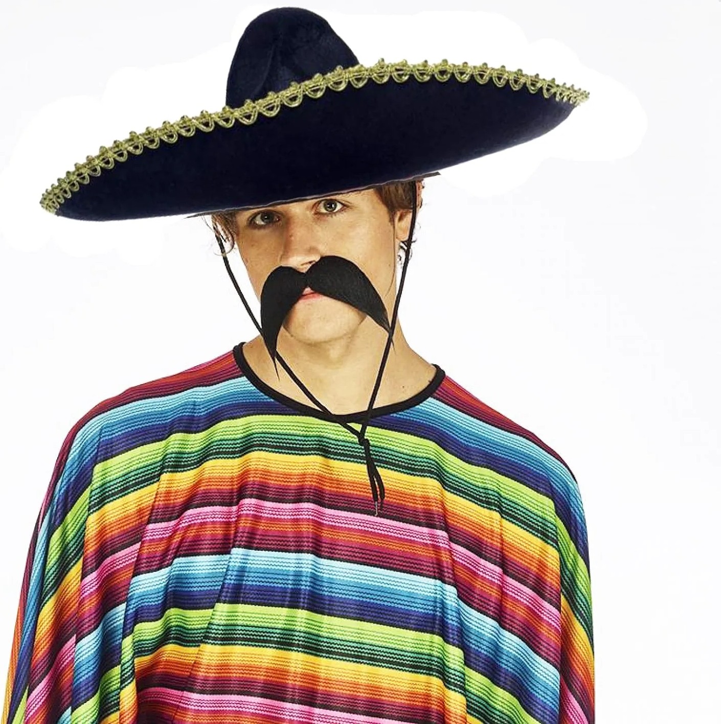 TeknoKapsül Sombrero Meksika Şapkası Mariachi Altın Şeritli Yetişkin Boy