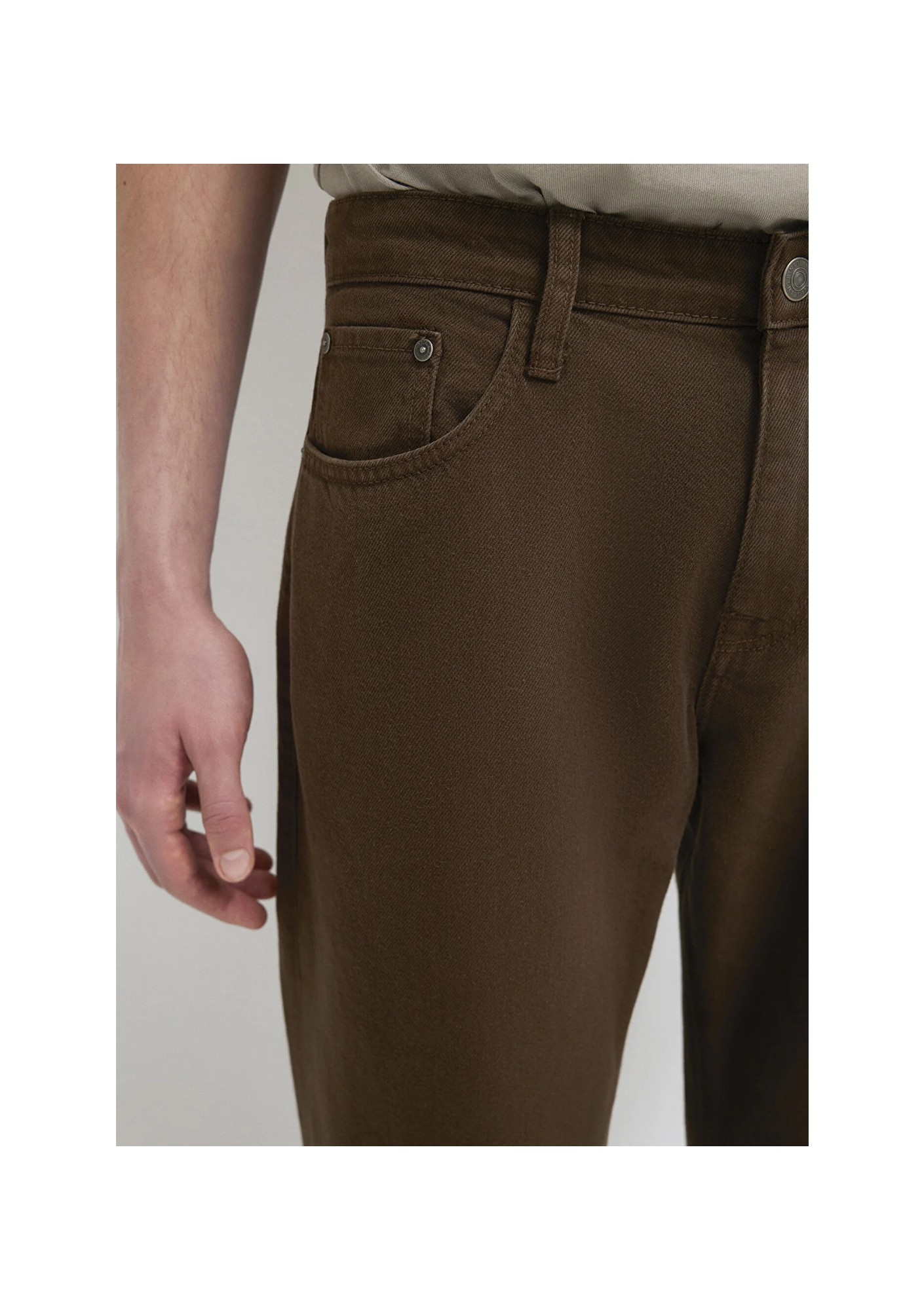 Mavi Lisbon Kahverengi Gabardin Pantolon 0010039-A2797 görsel 7