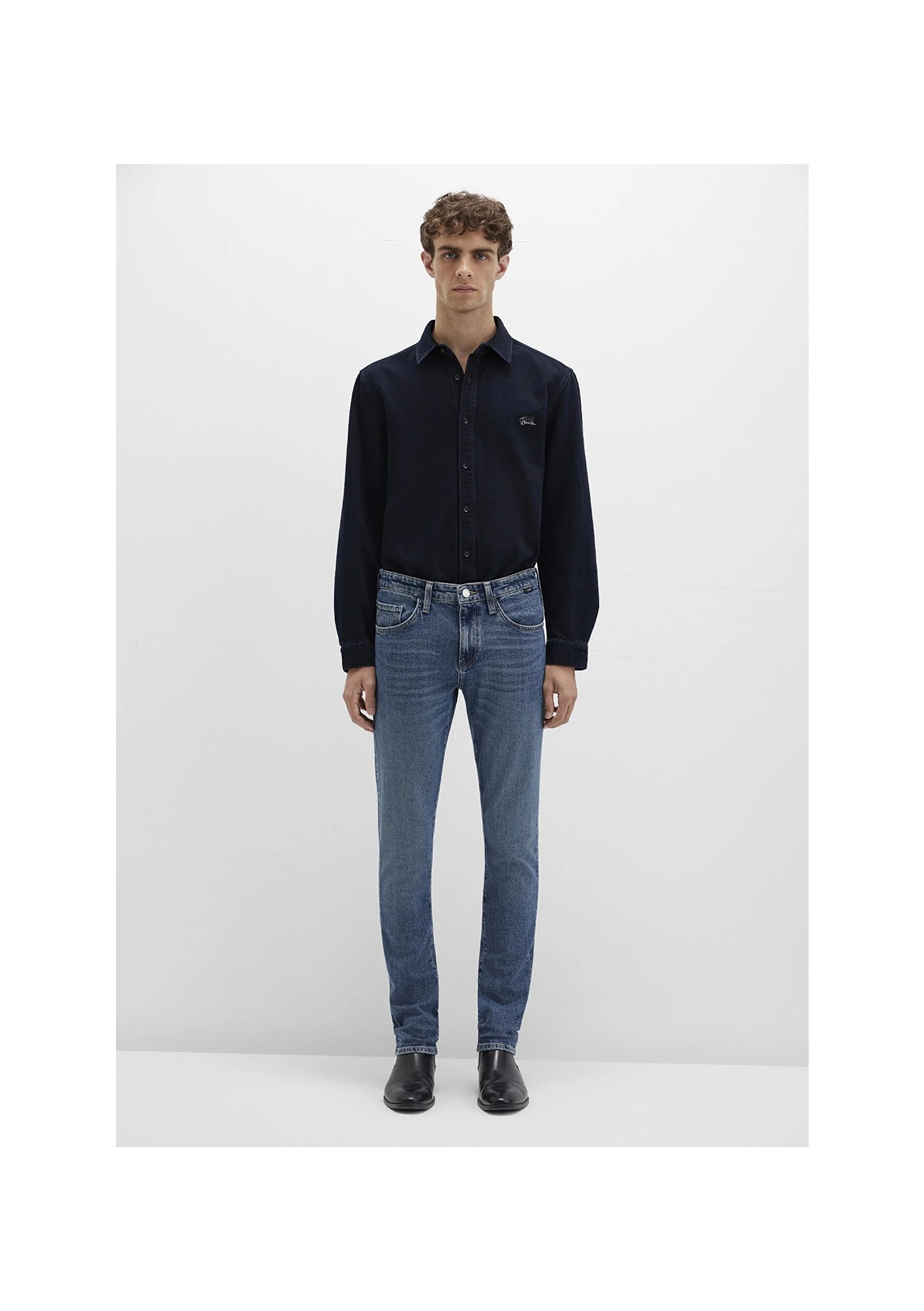 mavi KVNÇ Mavi Black Puslu Mavi Jean Pantolon 001070-90983 görsel 3
