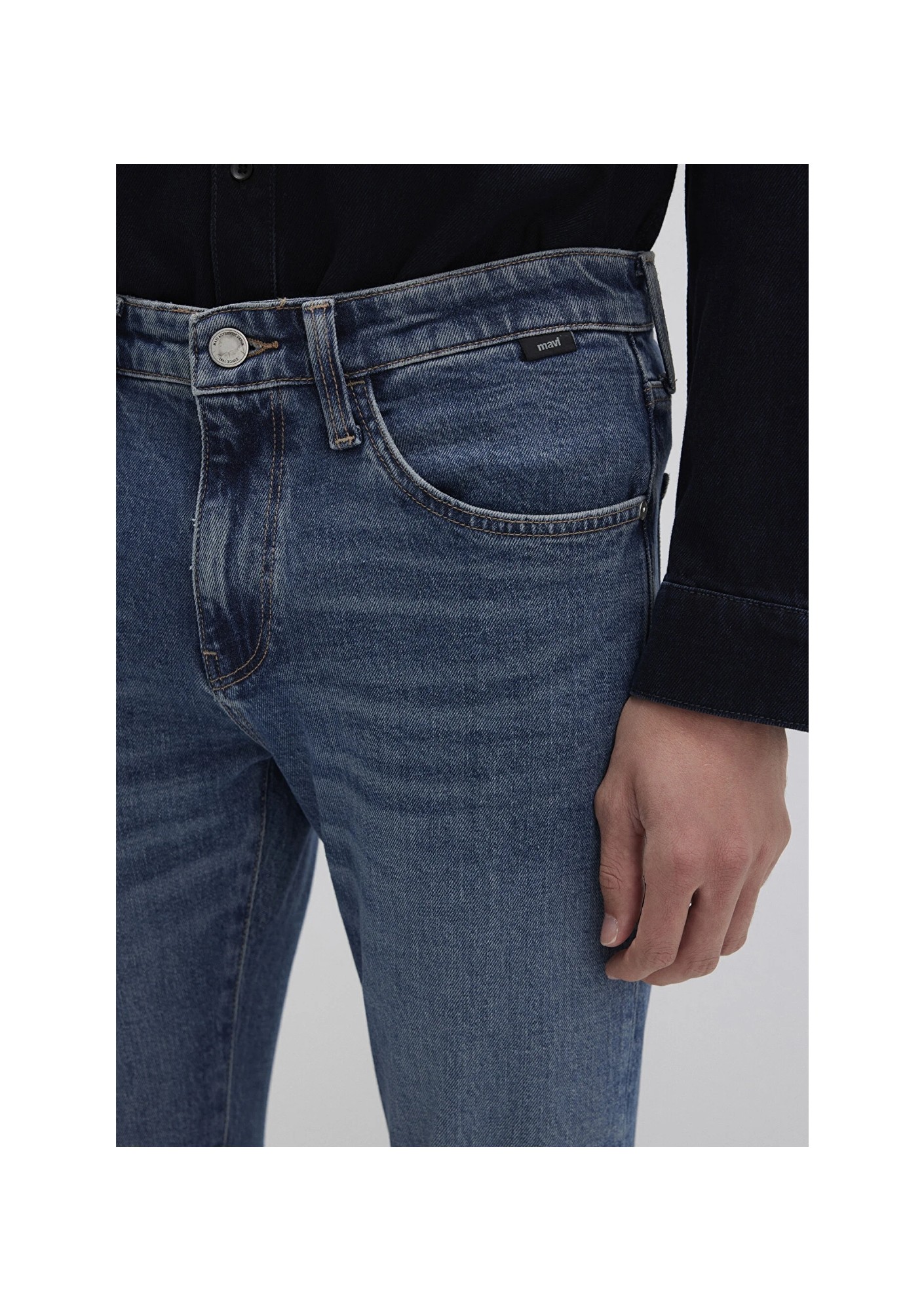 mavi KVNÇ Mavi Black Puslu Mavi Jean Pantolon 001070-90983 görsel 5