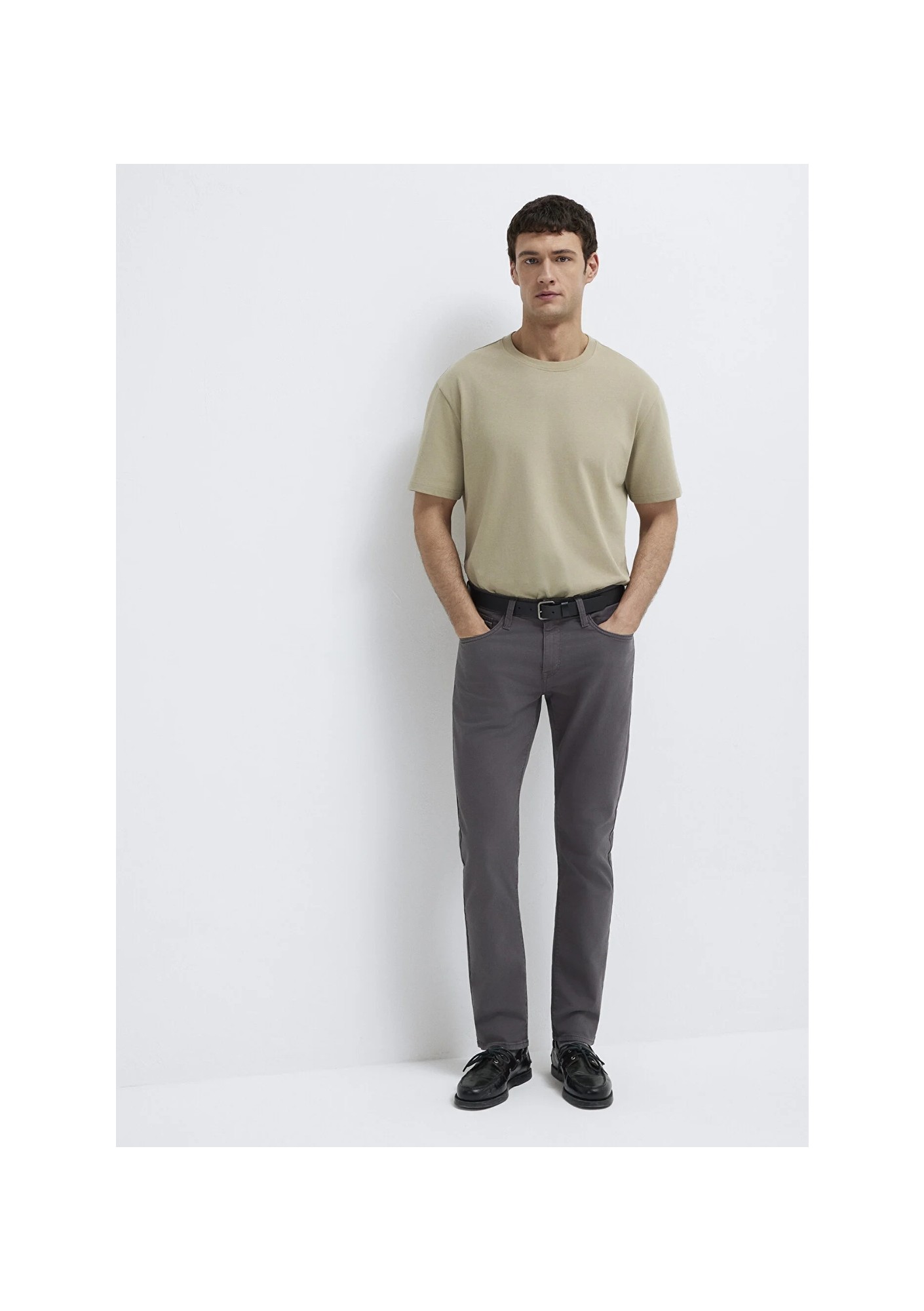 Mavi Marcus Mavi Black Antrasit Gabardin Pantolon 00351A2794 görsel 8