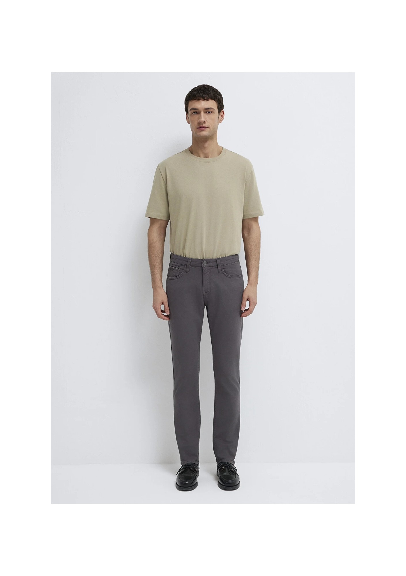 Mavi Marcus Mavi Black Antrasit Gabardin Pantolon 00351A2794 görsel 4