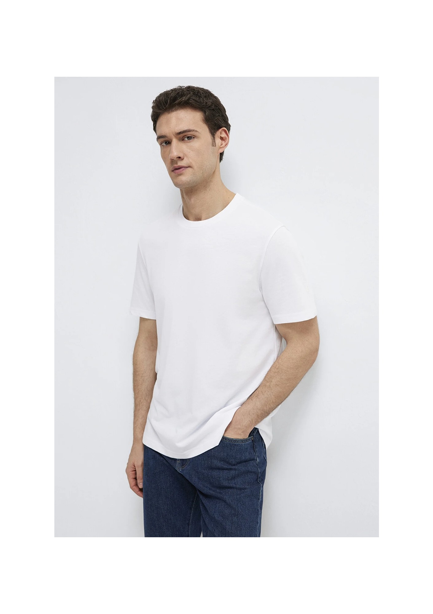 Mavi Beyaz Basic Tişört 0613477-620 görsel 2