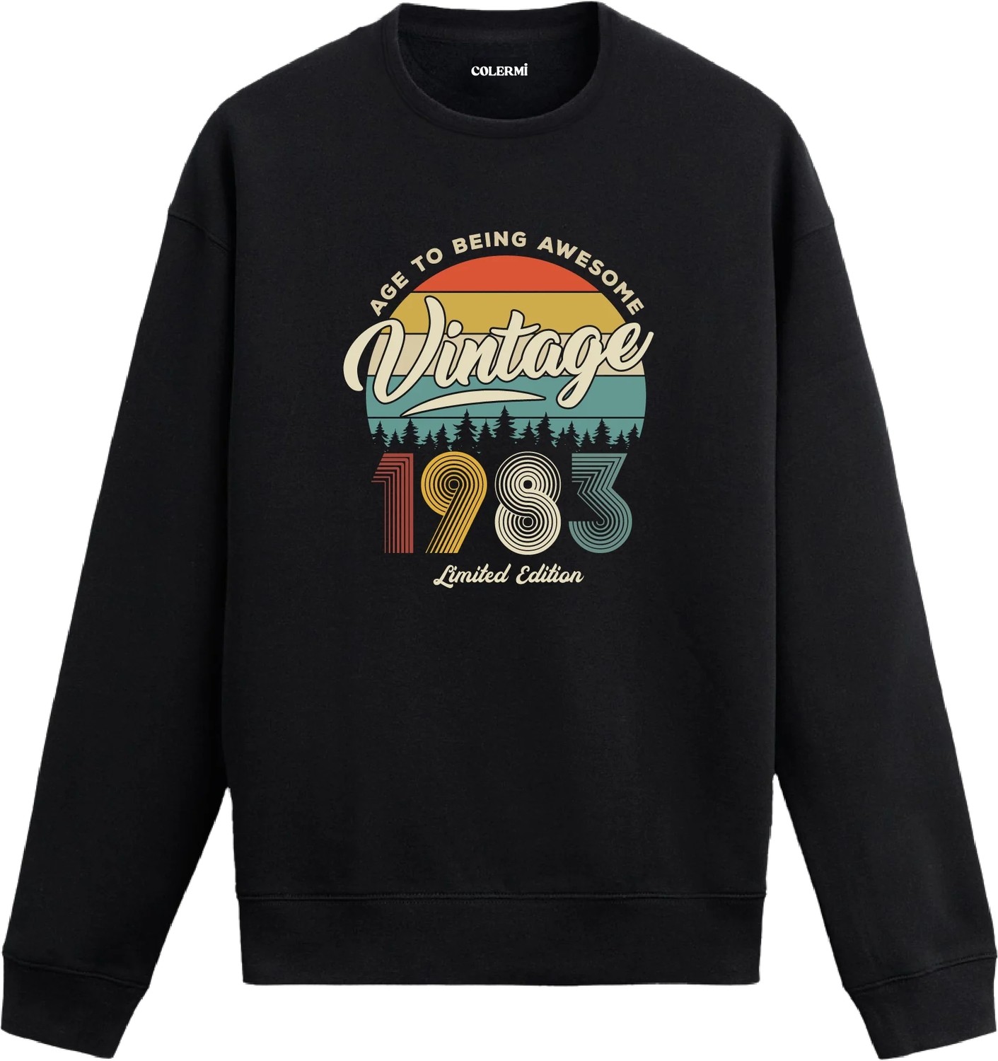 Colermi 1983 Vintage Sweatshirt Nostalji Tasarım