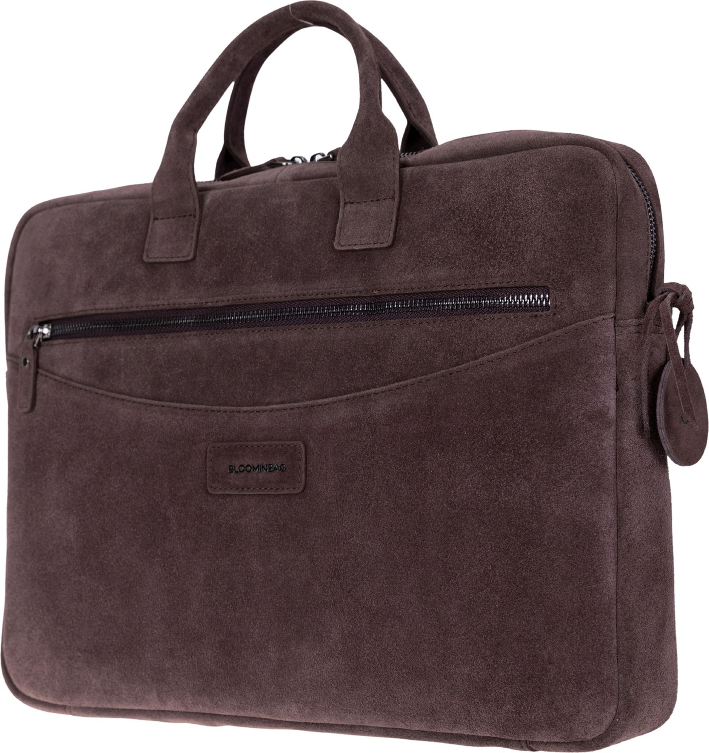 BloominBag Mocha Still Hakiki Süet Deri 15-16 Inç Macbook/laptop Çantası görsel 2