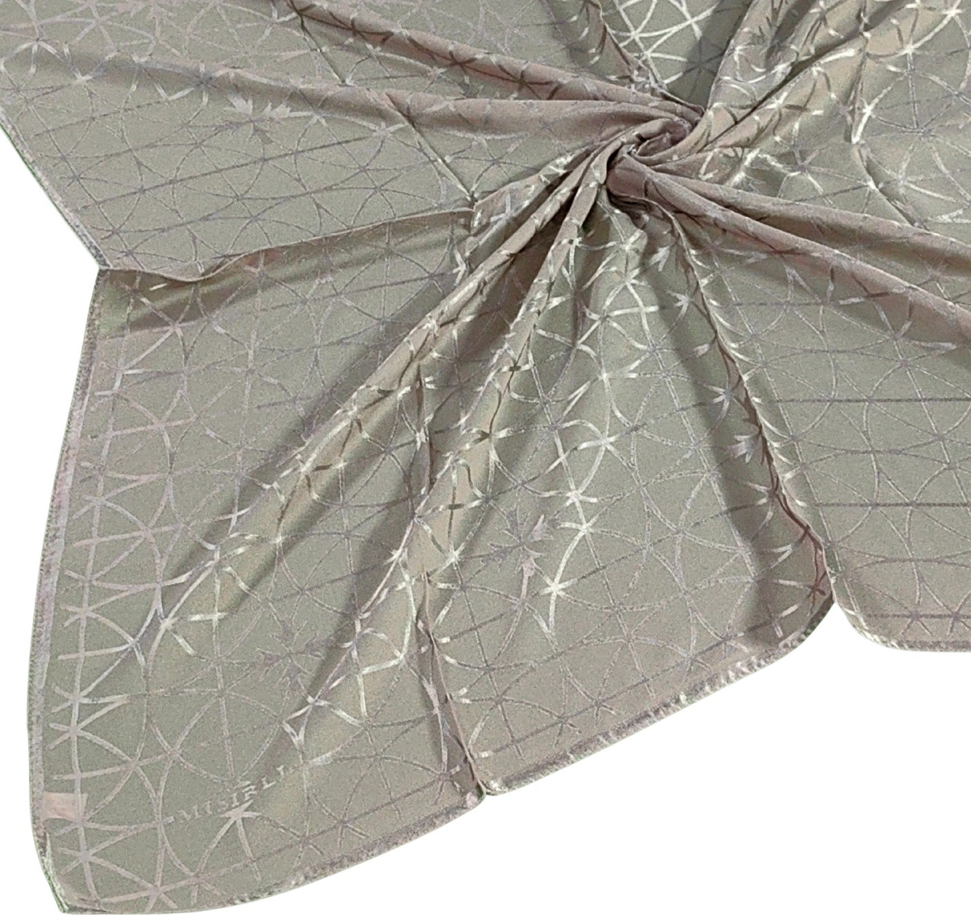 Mim Eşarp ve Şal Mısırlı Eşarpları Devore Geometrik Desenli Eşarp