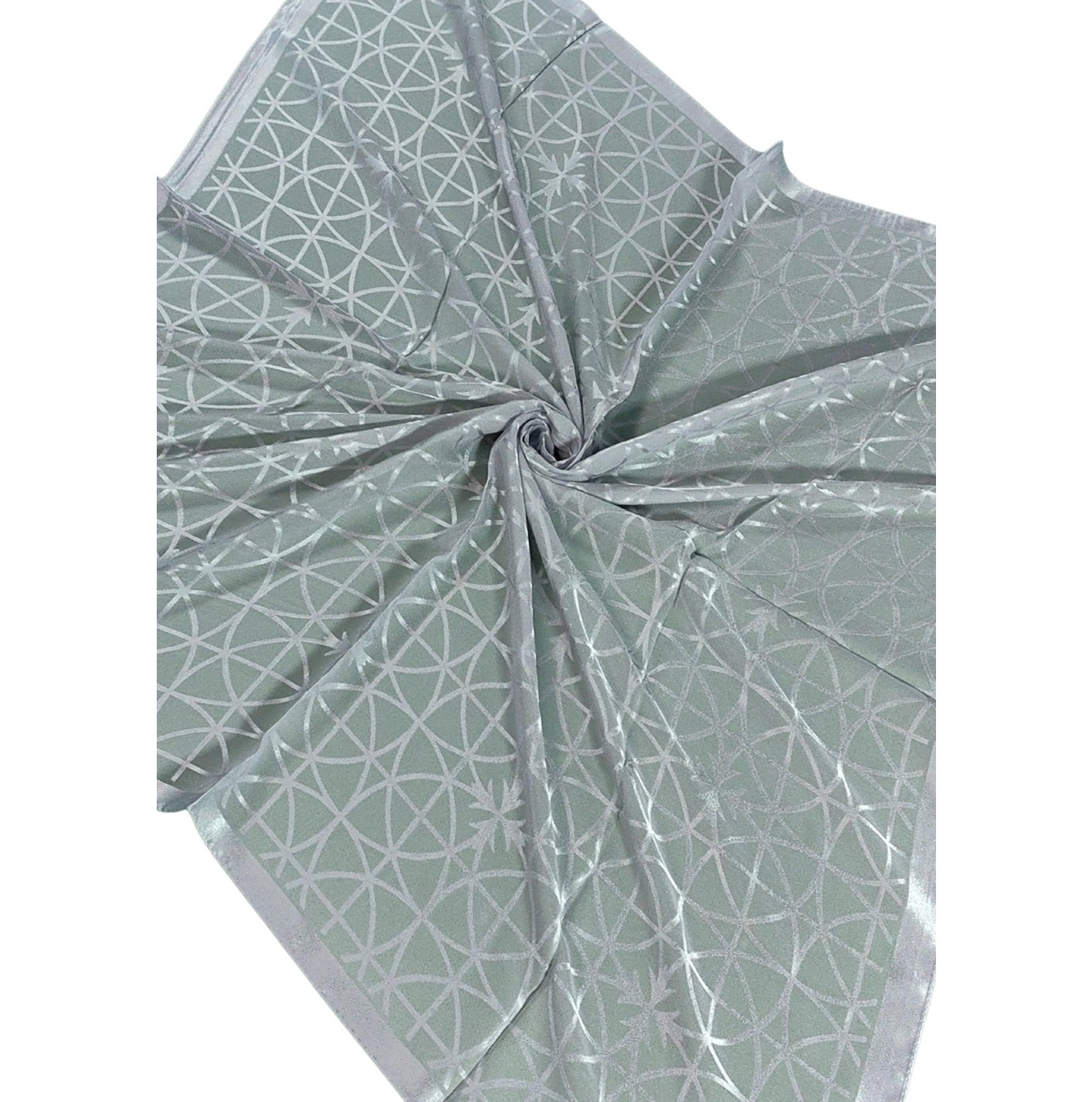 Mim Eşarp ve Şal Mısırlı Eşarpları Devore Geometrik Desenli Eşarp görsel 3