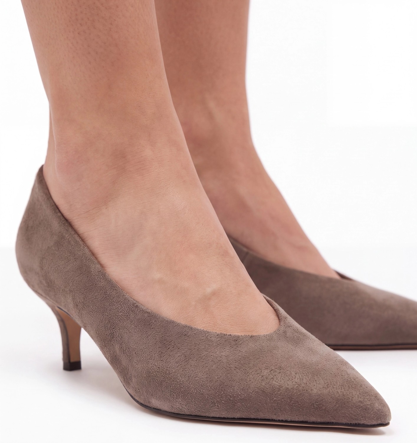 Tibu Lucia Vizon Süet Alçak Topuk Stiletto görsel 3