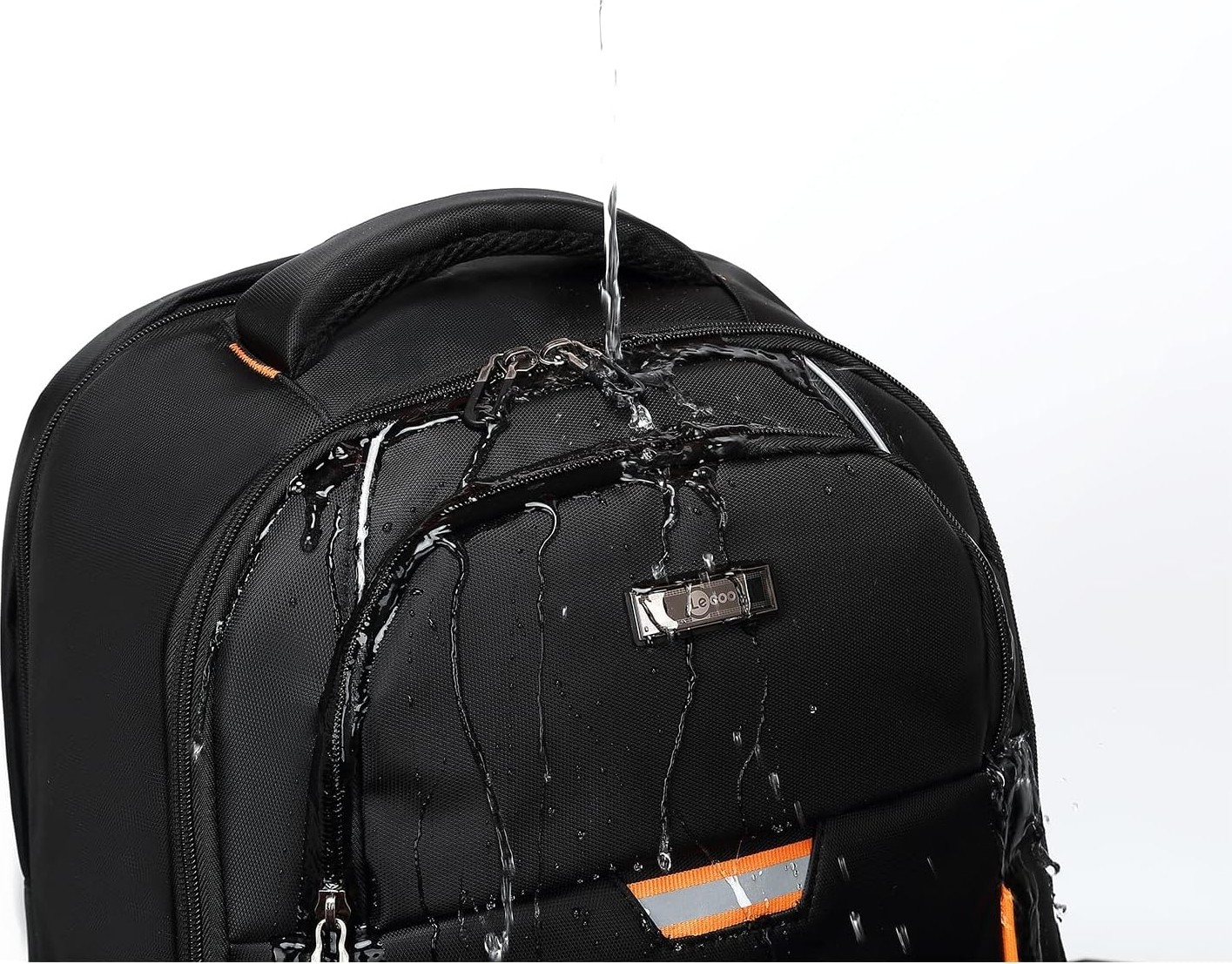 Happy Trend Lecoo BG03 17 Inç Laptop Bölmeli Çok Fonksiyonlu 3 Katmanlı Suya Dayanıklı Sırt Çantası Siyah görsel 3