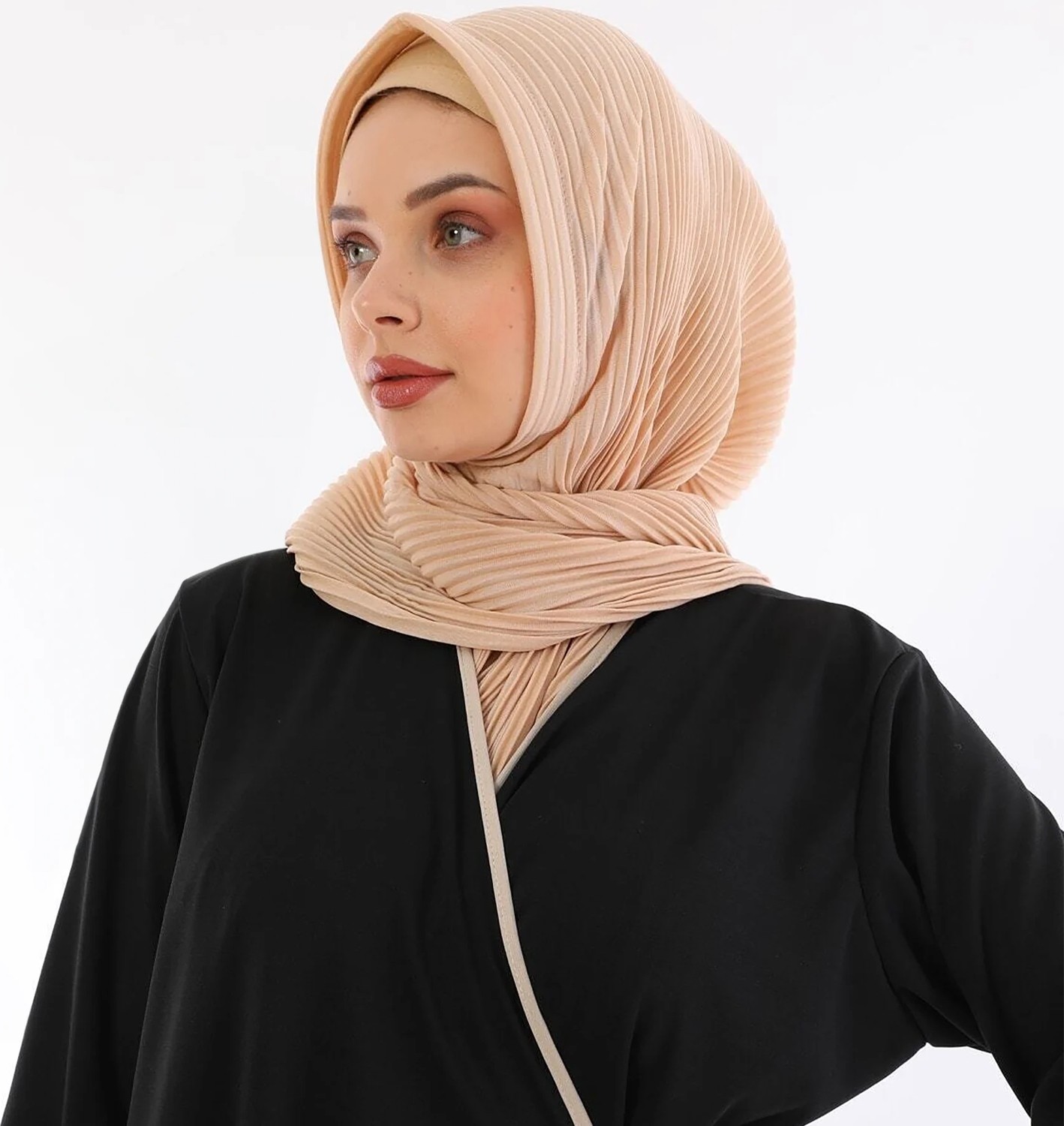 Elanesa Yandan Bağlamalı Namaz Elbisesi görsel 8