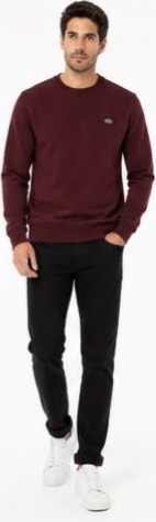 Lacoste Bisiklet Yaka Vişne Regular Fit