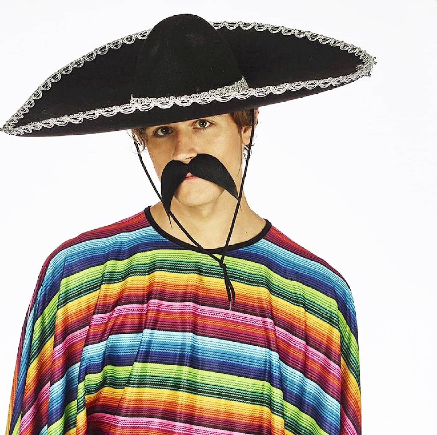 TeknoKapsül Sombrero Meksika Şapkası Mariachi Gümüş Şeritli Yetişkin Boy