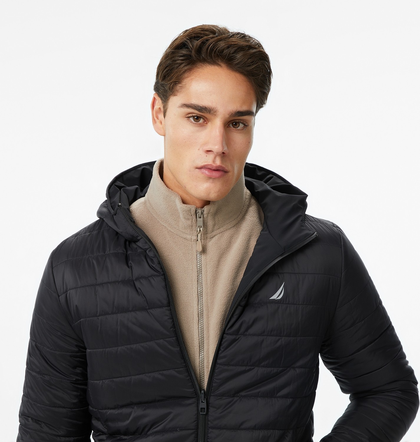Nautica Erkek Siyah Regular Fit Çift Taraflı Mont görsel 6