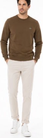 Lacoste Bisklet Yaka Kahverengi Regular Fit