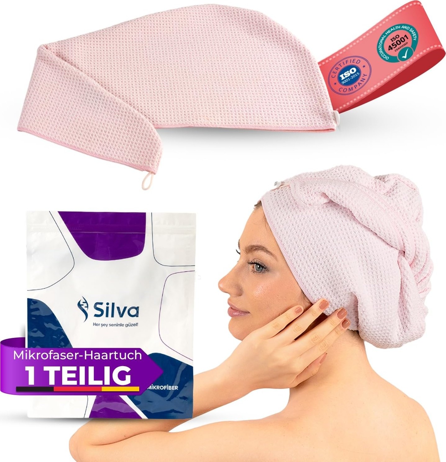 Uravas Store Silva Mikrofiber Saç Bonesi - Pembe