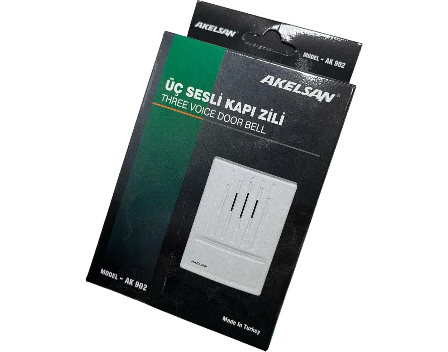 Resim Kanarya Kapı Zili AK-902 - 3 Sesli, 12V Ac, 11X8X2 cm - Zil Trafosu ile Uyumlu, Kolay Montaj 