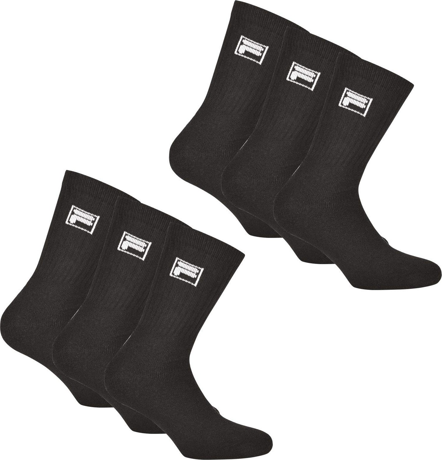 Die Grup Fıla Tennıs Socks Üniseks Yetişkin Çorap, Siyah, 35-38