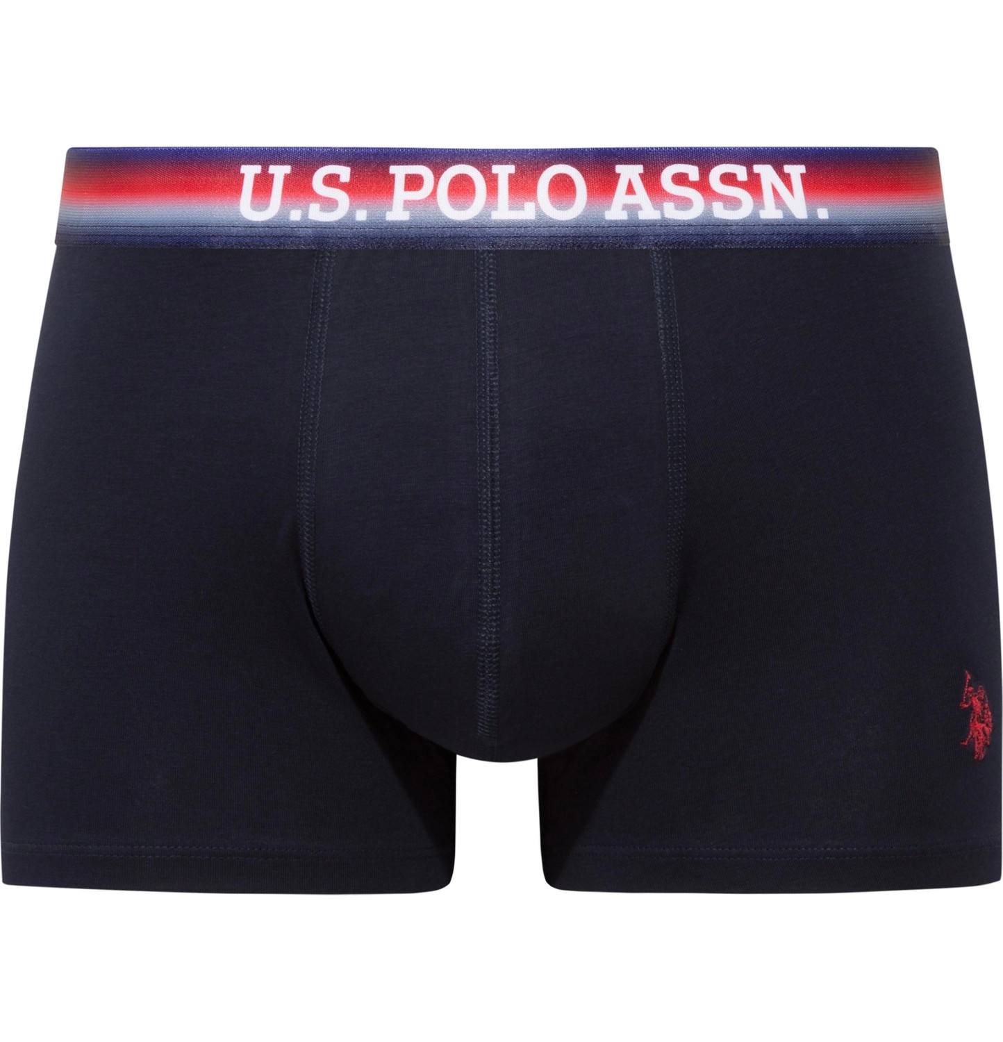 U.S. Polo Assn. 80651 Lacivert - Siyah - Turuncu 3 Lü Boxer görsel 6