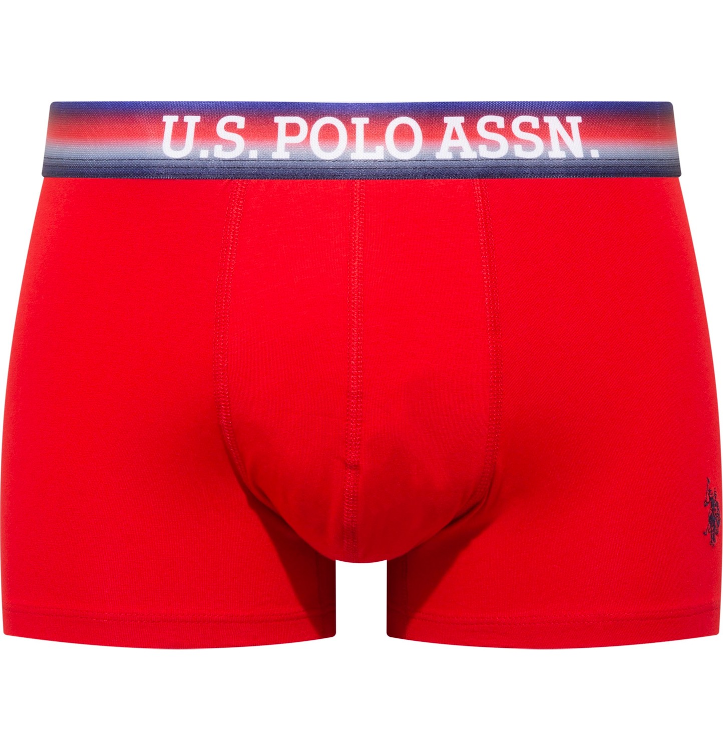 U.S. Polo Assn. 80651 Lacivert - Siyah - Turuncu 3 Lü Boxer görsel 7