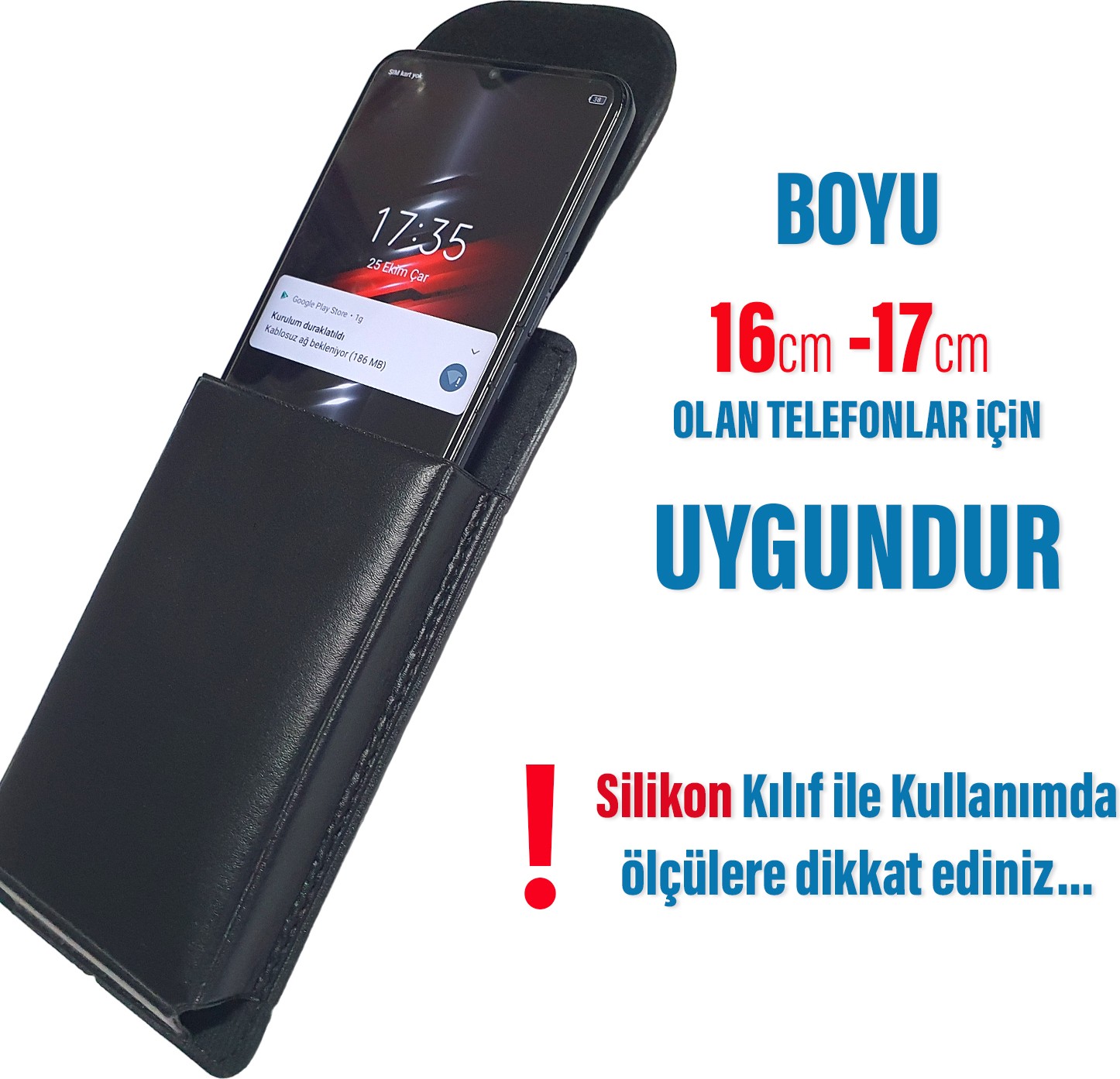Exenar iPhone 16 Pro Max Kemer Kılıfı - 16 Plus Bel Kemer Kılıf Kapaklı Çanta görsel 4