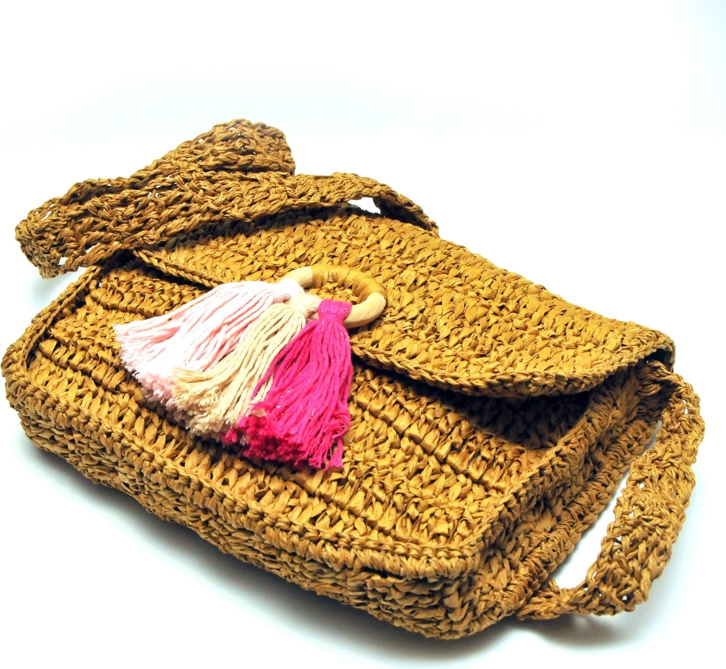 Handmade Rafya Ip Tasarım Çanta görsel 4