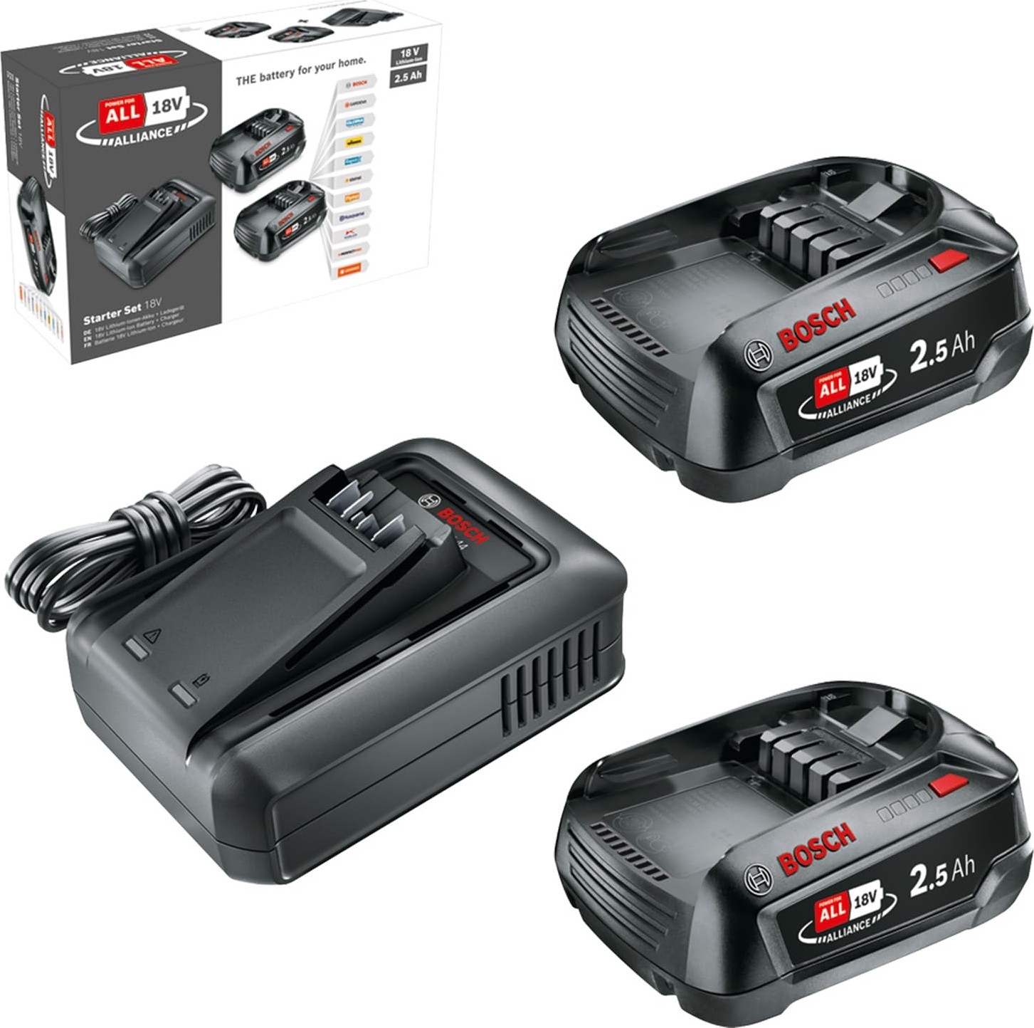 Die Grup Bosch Başlangıç Seti 18V (2x2.5 Ah + Al 18V-44)
