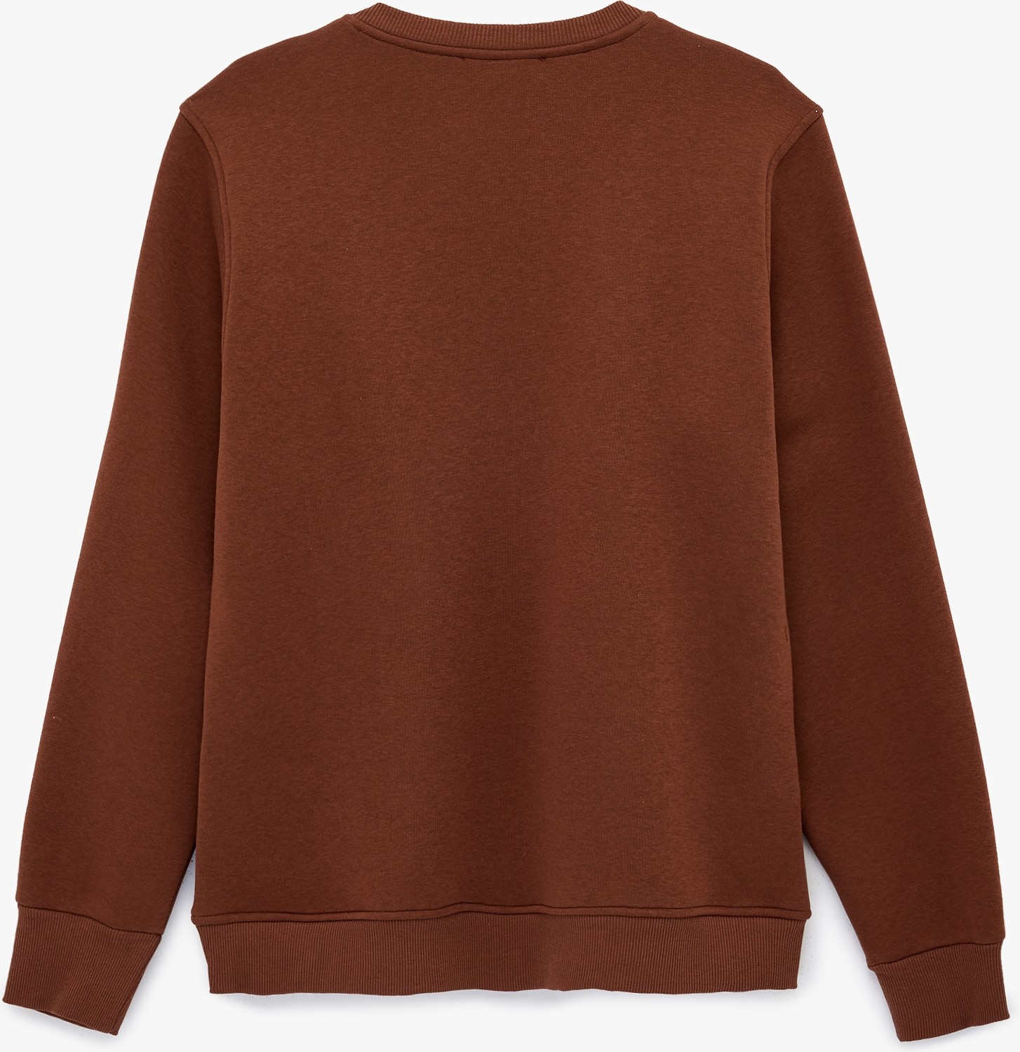 Koton Regular Fit Uzun Kollu Şardonlu Bisiklet Yaka Basic Baskılı Sweatshirt görsel 4