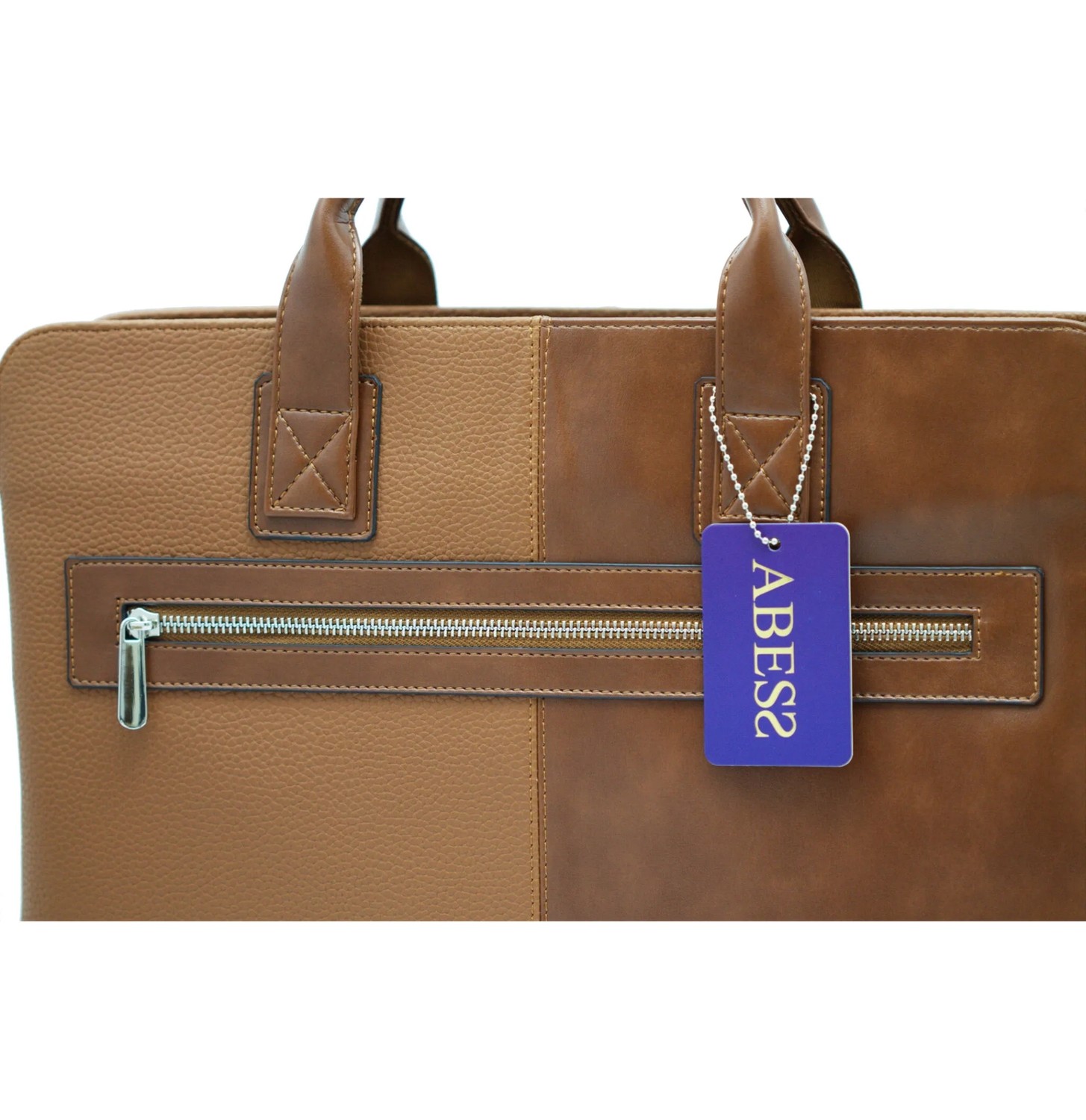 Abess Premium Suni Deri Evrak Çantası - Lüks Vegan Deri Laptop Çantası 15.6 İnç Lacivert (A5373NL) görsel 6