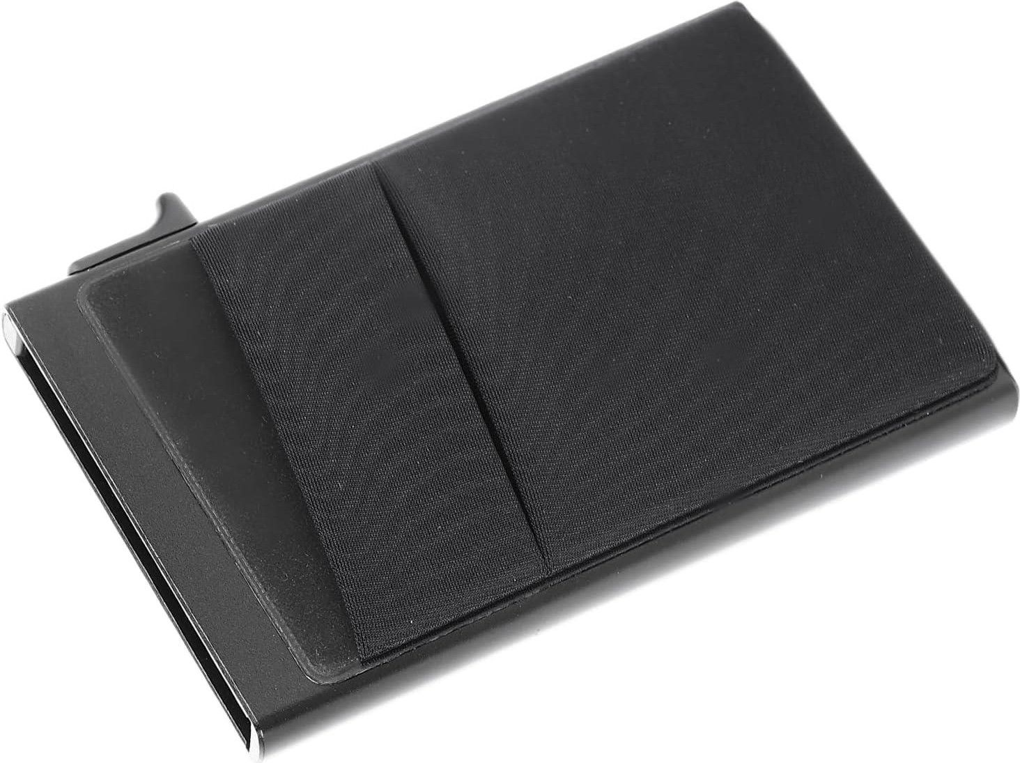 Valkyrie Premium Slim Metal Otomatik Kartlık, Rfıd Korumalı, Mekanizmalı, 10+ Kart Kapasiteli Siyah görsel 5