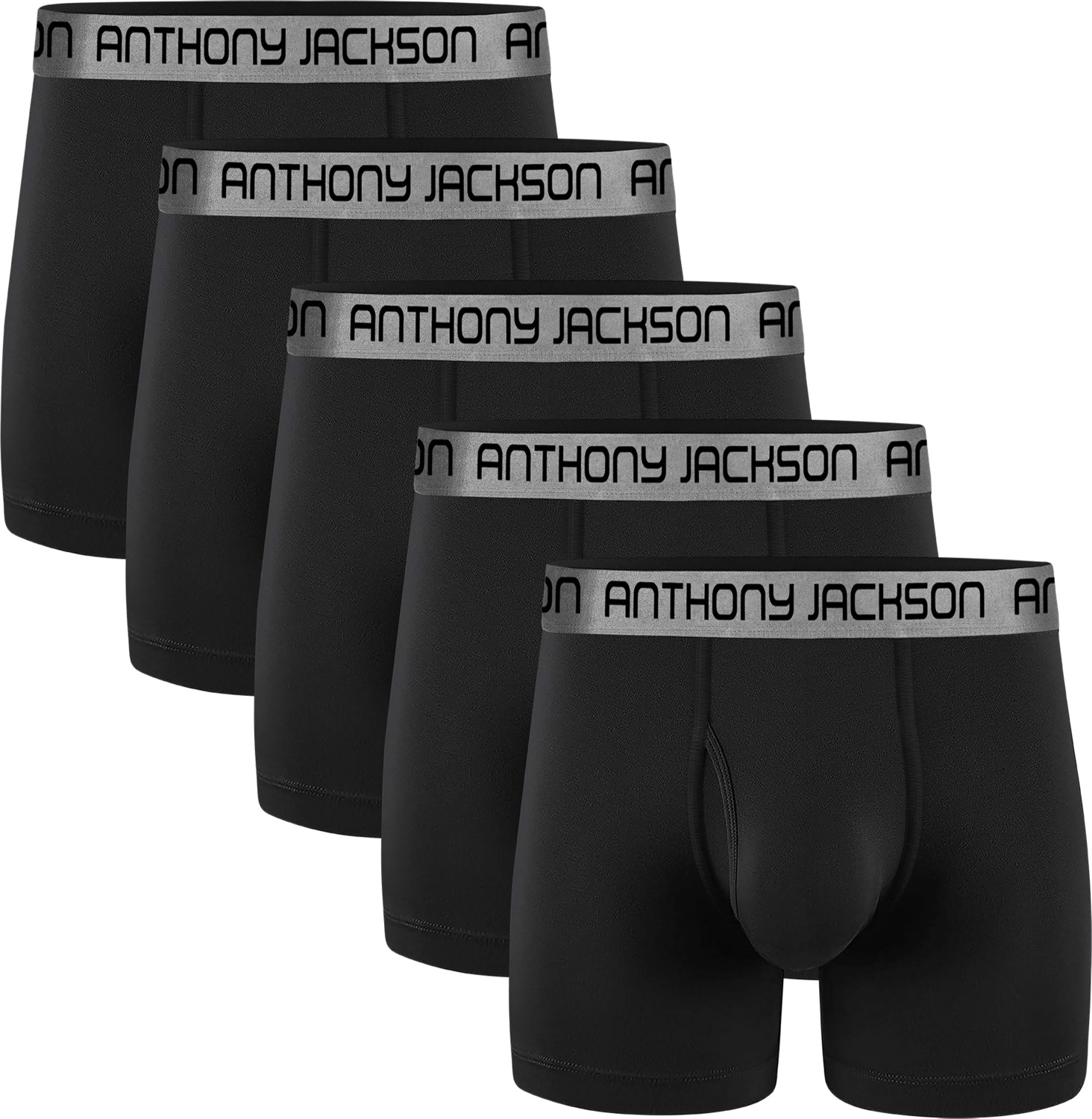 Anthony Jackson Likralı 5'li Kutu Premium Uzun Paçalı Erkek Boxer Shadowline