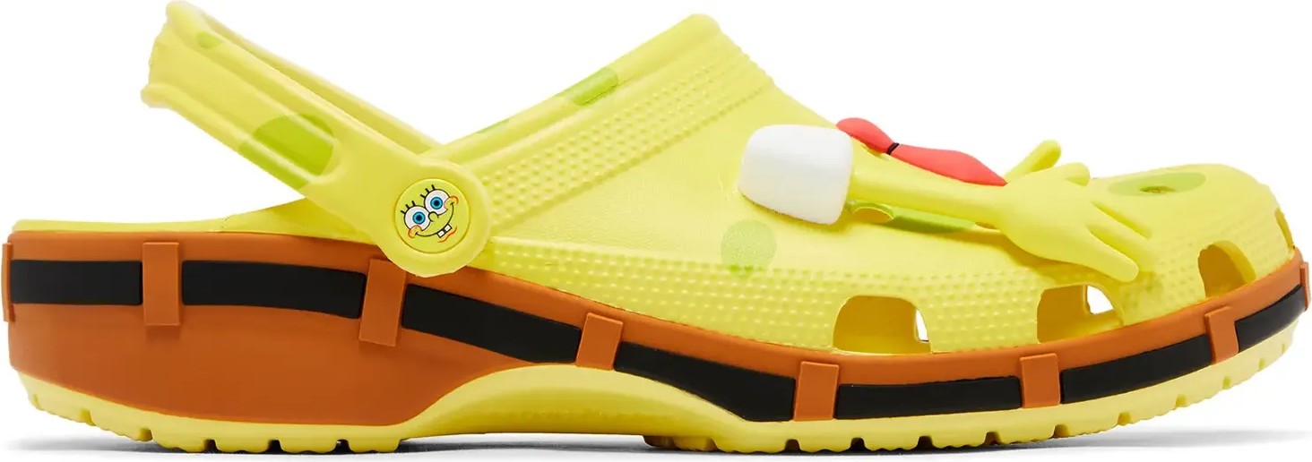 Crocs Classic Clog Spongebob Squarepants Sarı Eva Malzemeden Günlük Kullanım Için Rahat Terlik görsel 4