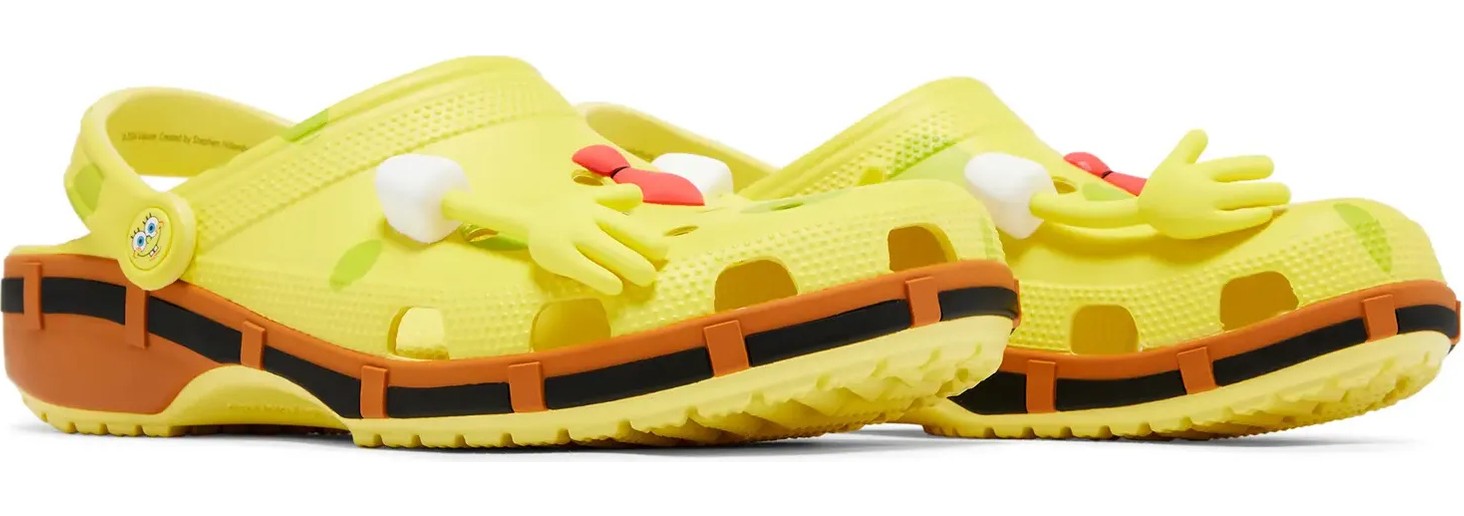 Crocs Classic Clog Spongebob Squarepants Sarı Eva Malzemeden Günlük Kullanım Için Rahat Terlik görsel 8