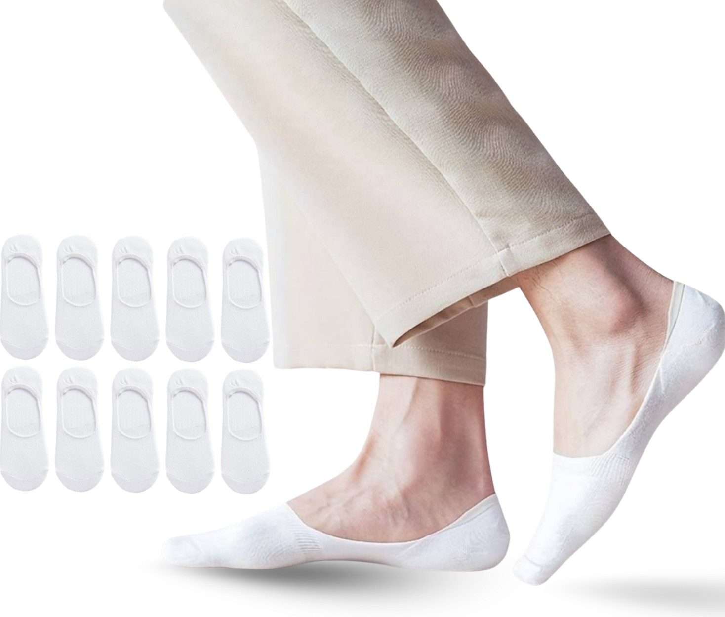 Kral Socks Kadın - Erkek Düz Desen (10 Çift) Pamuklu Terletmez Babet Çorap