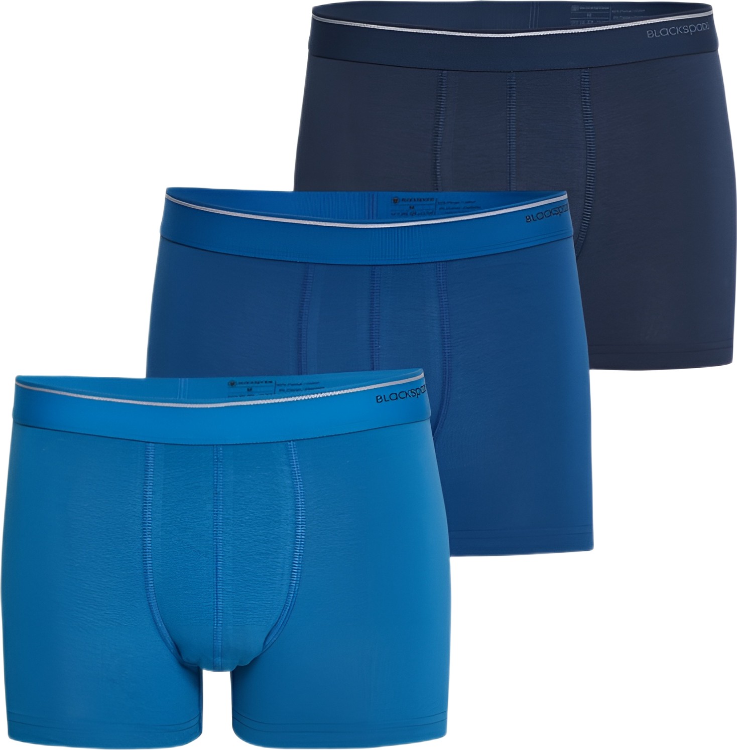 Blackspade Erkek Boxer 3'lü Paket Tender Cotton 9670 - Lacivert Mavi Denim