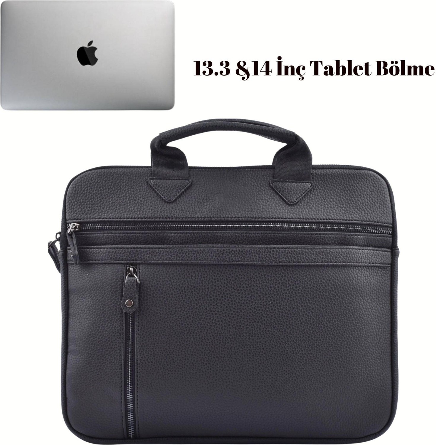 Başkent Çanta Laptop Çantası 13.3 İnç Evrak Çanta | Günlük & Ofis Kullanımına Uygun Notebook Çantası 8683255013364 görsel 2