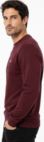 Lacoste Bisiklet Yaka Vişne Regular Fit görsel 5