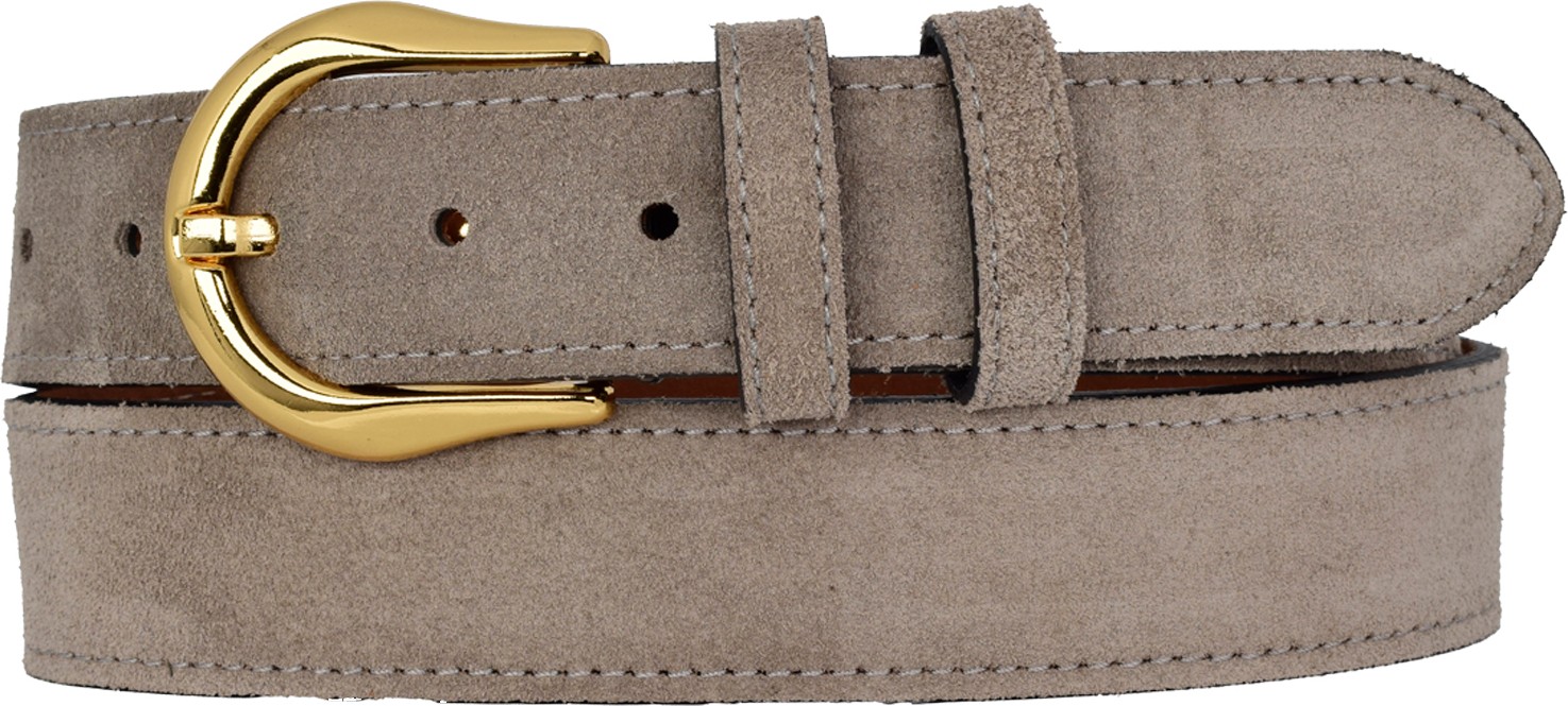GoDeri %100 Hakiki Deri, Gold Tokalı 4 cm Süet Sütlü Kahverengi Kadın Kemeri; Kot, Spor Kemer=süet.70.sütka