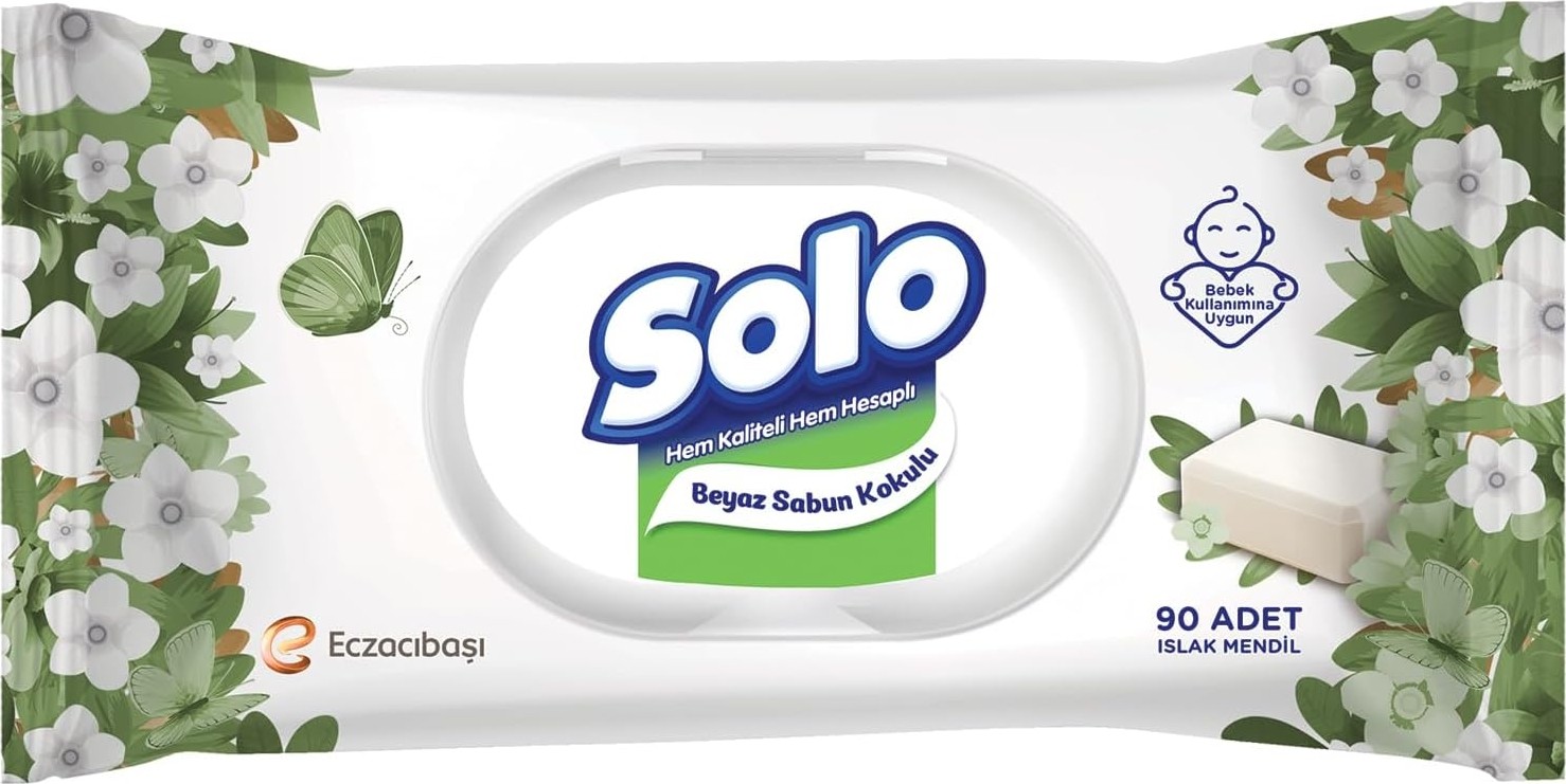 Aesco Beyaz Sabun Kokulu Mendil 1X90 görsel 3