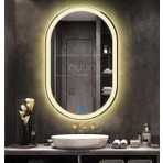Nuun Dekor Dokunmatik Ledli Oval Banyo Aynası (Dimmer Özellikli)