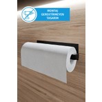 3ART Metal Yapışkanlı Kağıt Havlu Peçetelik - Havluluk Banyo Askısı Siyah Paslanmaz Metal ile Şık ve Kolay Temizlik