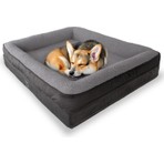 Jungolica Pet Products Felix, Visco Süngerli, Ultra Yumuşak, %100 Su Geçirmez, Çıkarılabilir Kılıflı, Kedi Ve Köpek Yatağı