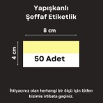 Şeffaf Etiket 50 Ad Pvc Etiketlik Yapışkanlı 8x4 cm Raf Etiket Cebi Yapışkanlı Şeffaf Ürün Etiketliği Isimlik